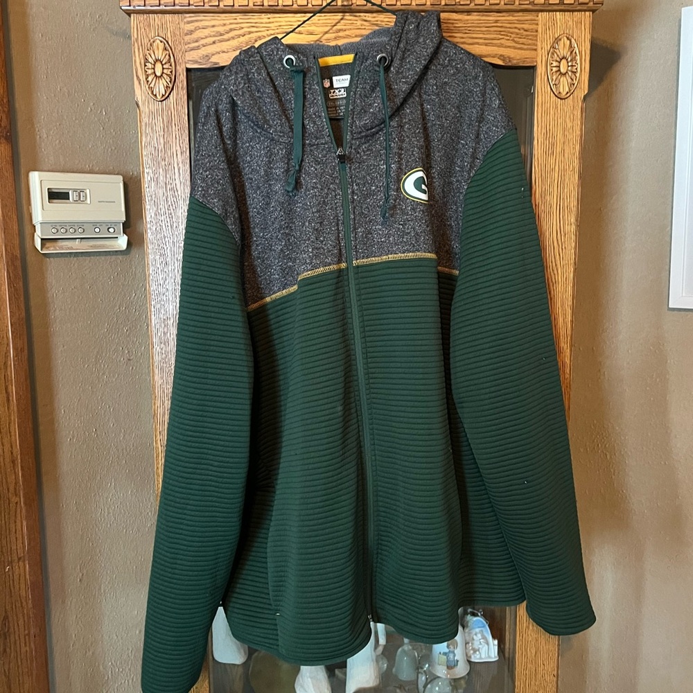 Green Bay Packers NFL Zip Up Hoodie Size 2XL